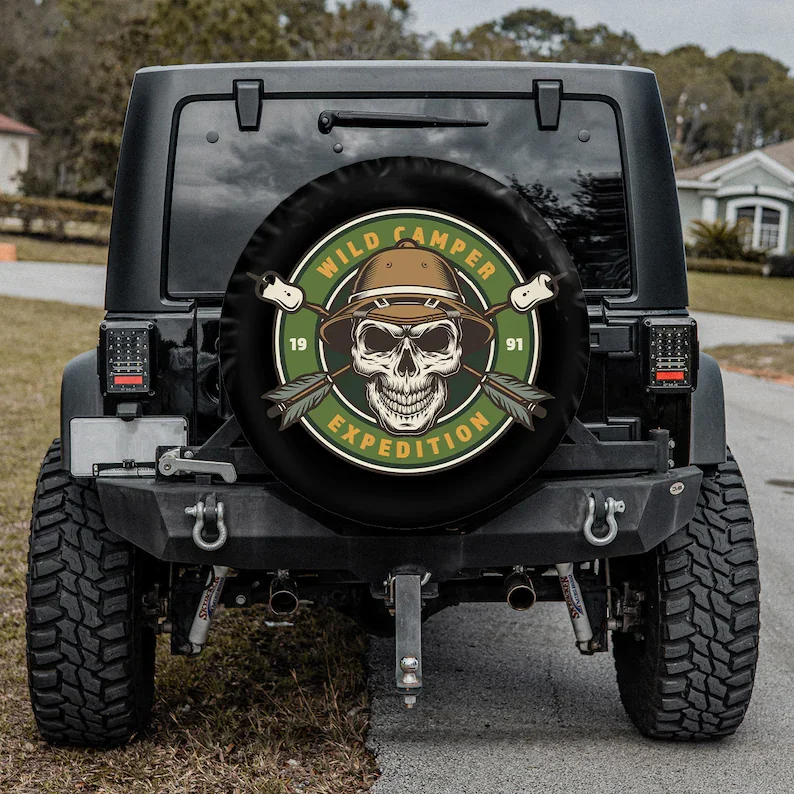 

Wild Camper 1991 Expedition Spare Tire Cover - Car Accessories, Custom Spare Tire Covers Your Own Personalized Design,