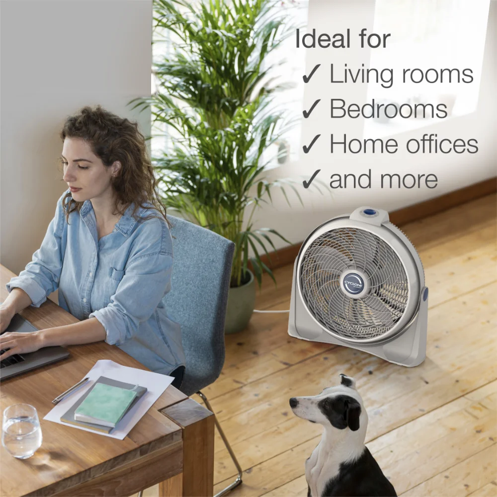 20 Cyclone Power 3-Speed Air Circulator Pivoting Floor or Wall Mount , 3520,  White Usb Ventilation Fan - AliExpress