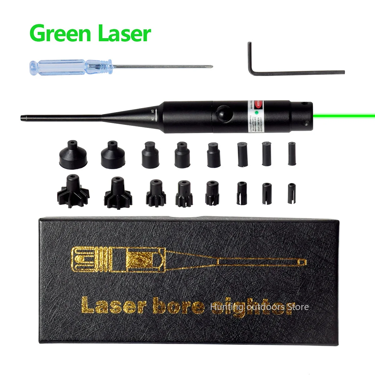Laser Pointer Laser Bore Sight Laser Sight Tactical Laser Boresighter Kit Green Red for .177 to.50 Caliber Laser Pointer Collimator Universal Bore Sighter Rifle Handgun