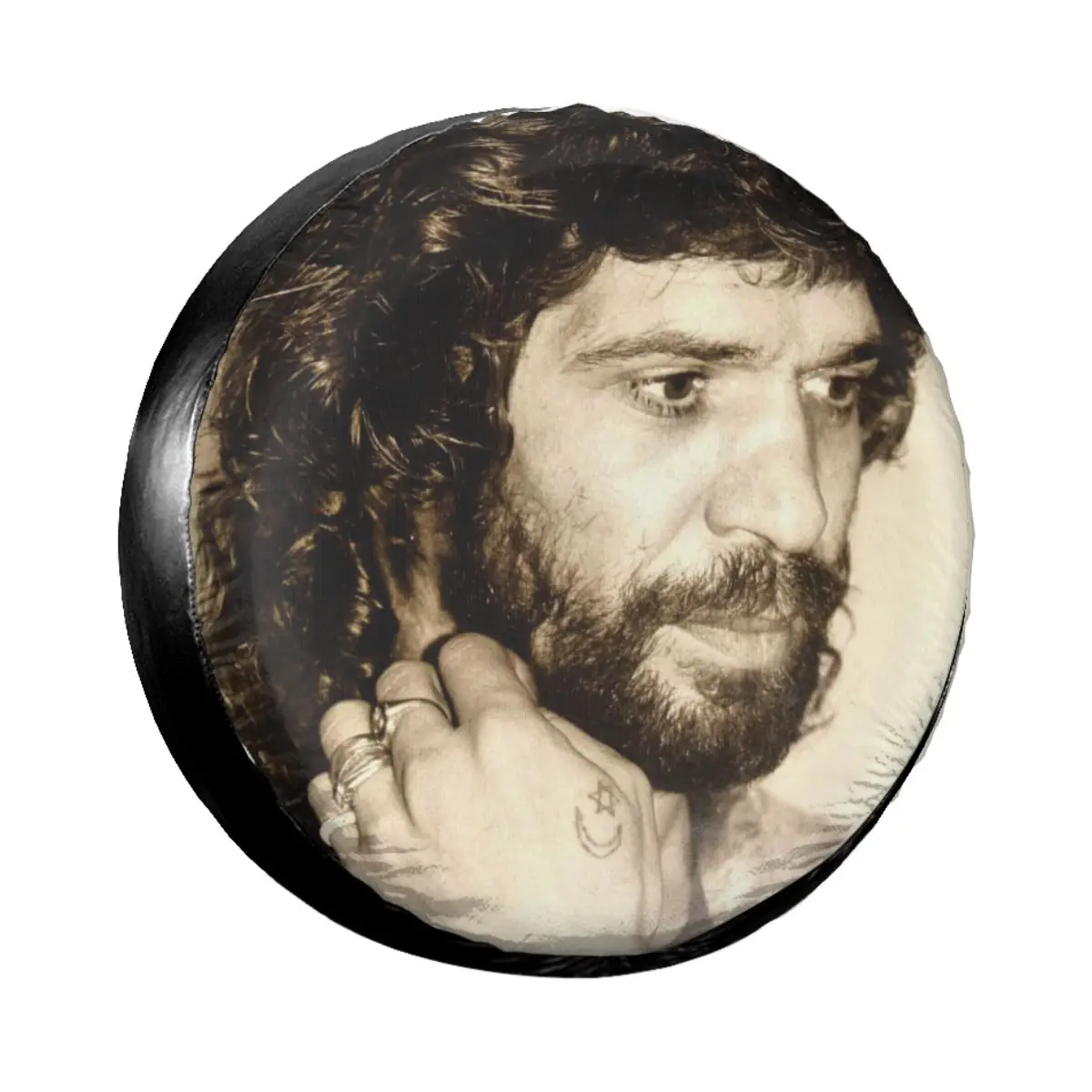 Camaron De La Isla Spare Tire Cover For Jeep Hummer Spanish Flamenco Singer Dust-Proof Car Wheel Covers 14" 15" 16" 17" Inch