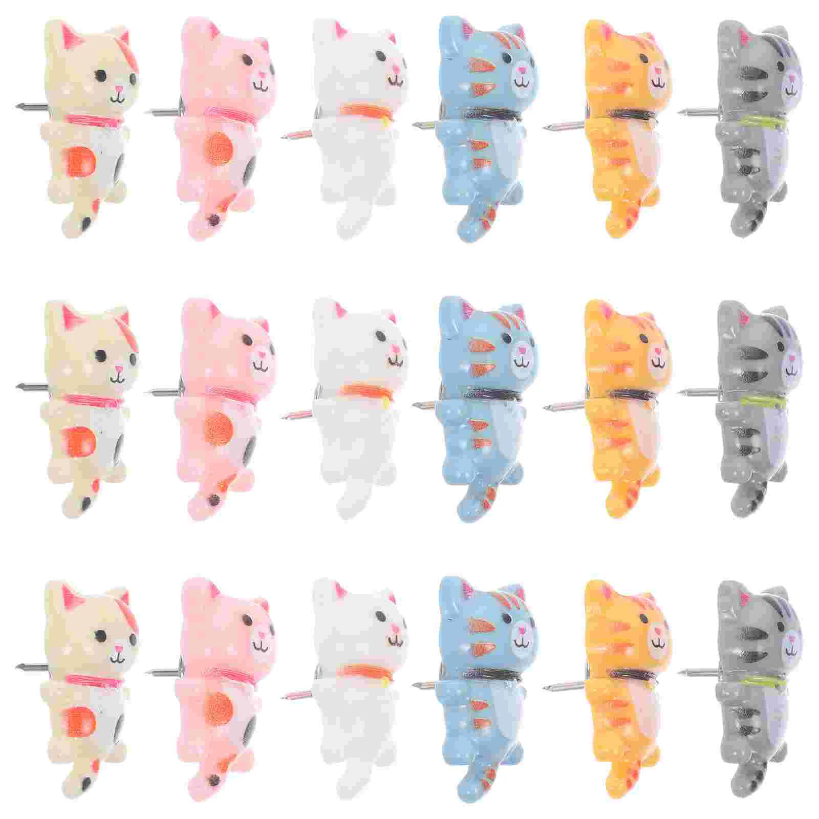 30pcs Push Pins Decorative Cat Thumb Tacks for Cork Bulletin Board Creative and Eye Catching Push Pins for Home and Office Use push pins