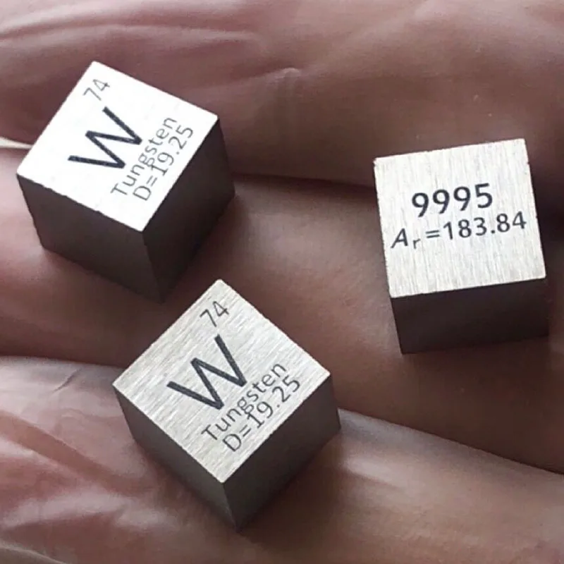 

1 шт. 10*10*10 мм 99.95% Вольфрам W металлический куб резной элемент Периодическая таблица
