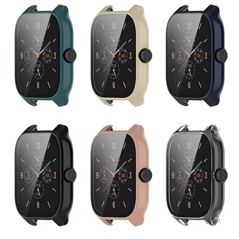 Watch Screen Protector Case Watch Cover Watch Protective Case Watch Case Watch Protective Cover Watch Screen Protector Watch Accessories Case+Glass For Amazfit GTS4/4 Mini