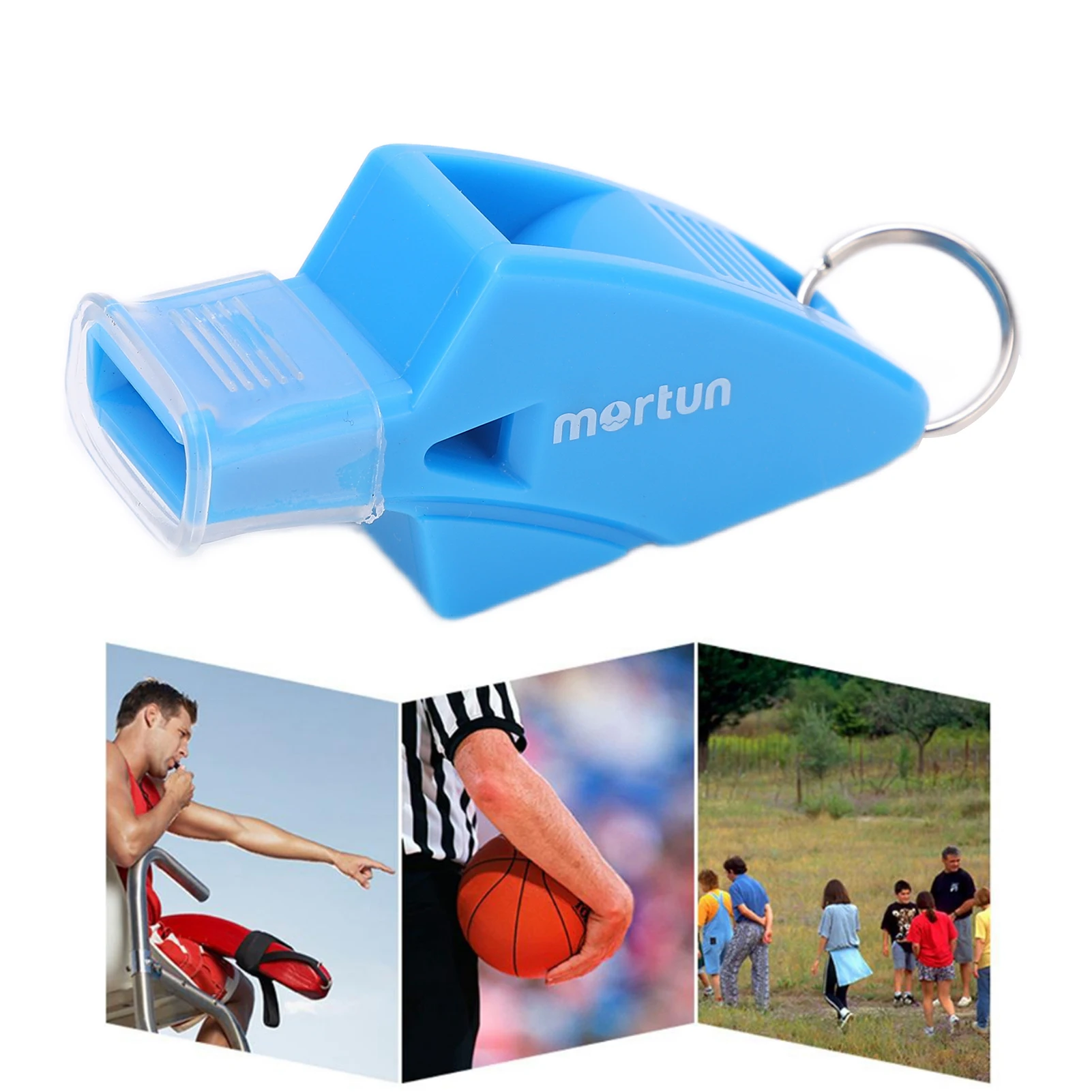Whistle Crisp Sound Football Whistle with Lanyard Finger Clip for Sports for Emergency