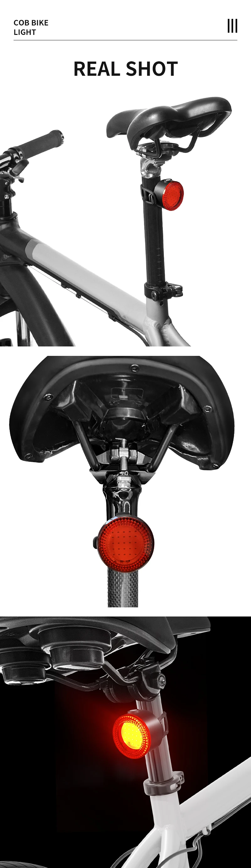 Bucklos kit éclairage vélo led rechargeable par usb avant et arrière_voghion.com