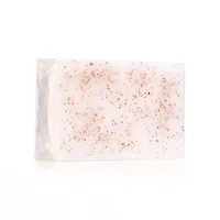 M + Savon au lait de coco naturel avec particules givrées, huile essentielle blanche brillante, savon fait à la main, hydratant pour les mains, 100% biologique 5