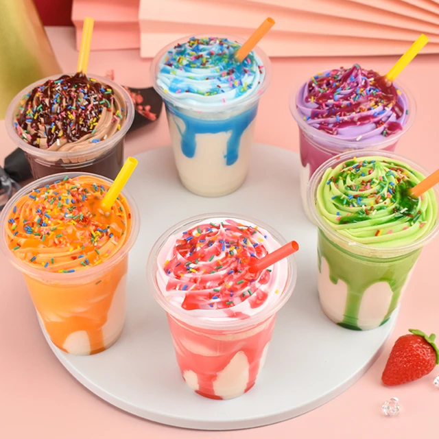 1pc Multiple colors Dessert Shop Sundae Ice Cream Model Simple Design Creative Photography Decoration Home Furnishings Fake Food