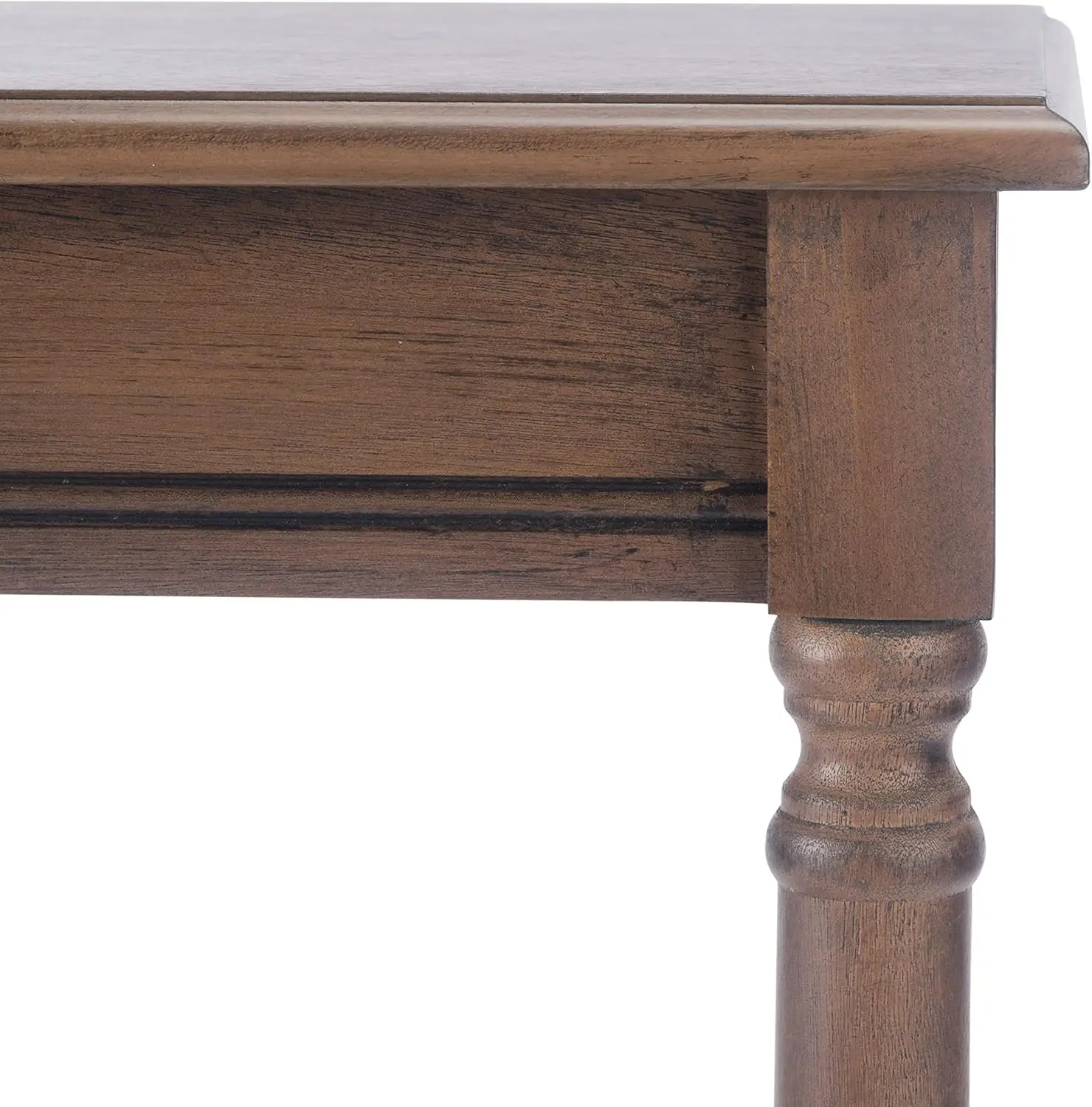 Home Collection Tinsley Brown Rectangular Bottom Shelf Console Table