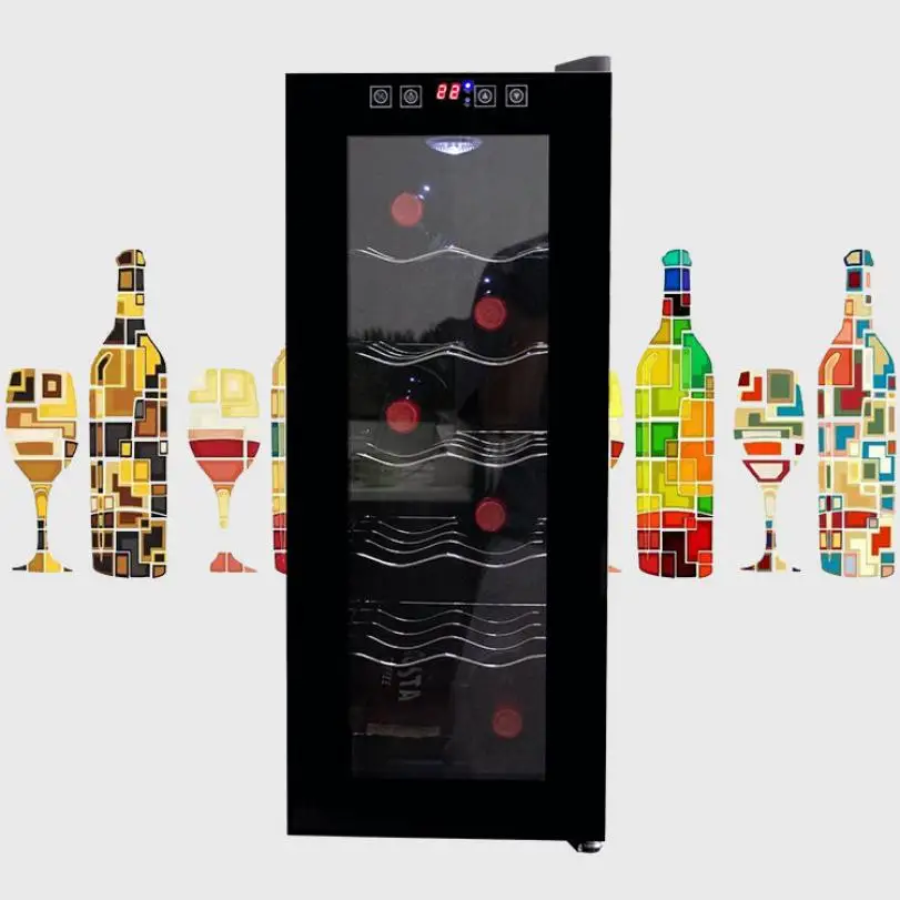 Glass Door Mini Red Wine Cooler 12 Bottle Wine Refrigerator