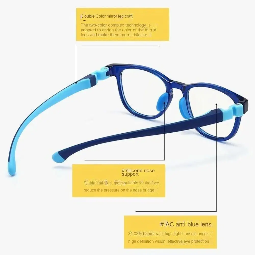 Blue Ray Blocking Anti-Blaulicht-Brille Augenschutz TR90 Computerbrille Ultraleichte Kinderbrille Kinder Jungen Mädchen – Detail 4