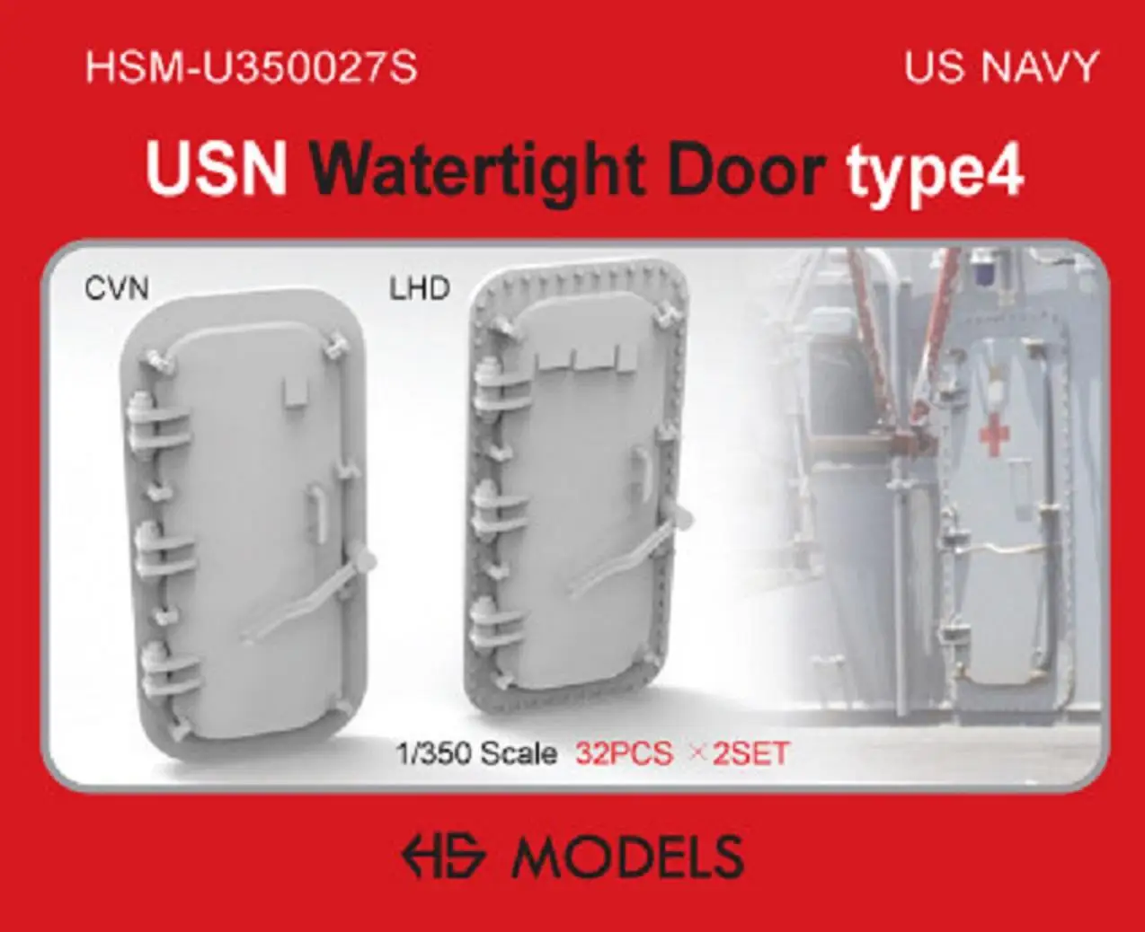

HS-MODEL U350027S 1/350 Scale USN Watertight Door type4