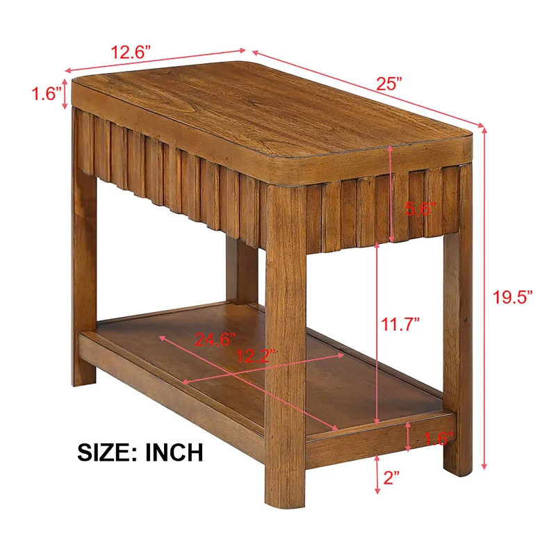 Storage shelf detail