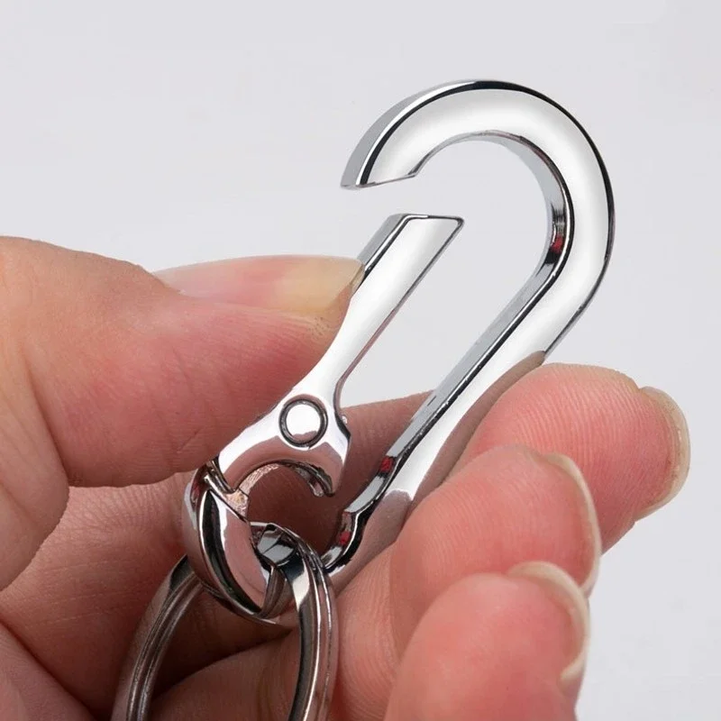 Keychain Carabiner Whistle Keychain Tactical Keychain Metal Gourd Buckle Keychain Climbing Hook Car Keychain Carabiner Shape Accessories 1/3/5Pcs