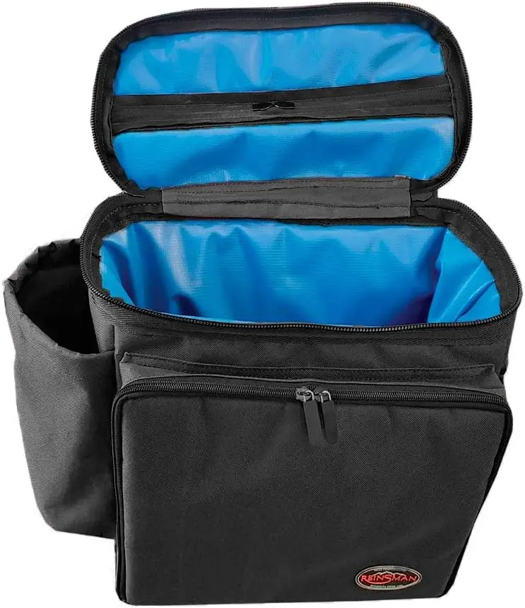 Deluxe Insulated Leakproof Cooler Saddle Bag with Additional Cantle Bag and Straps