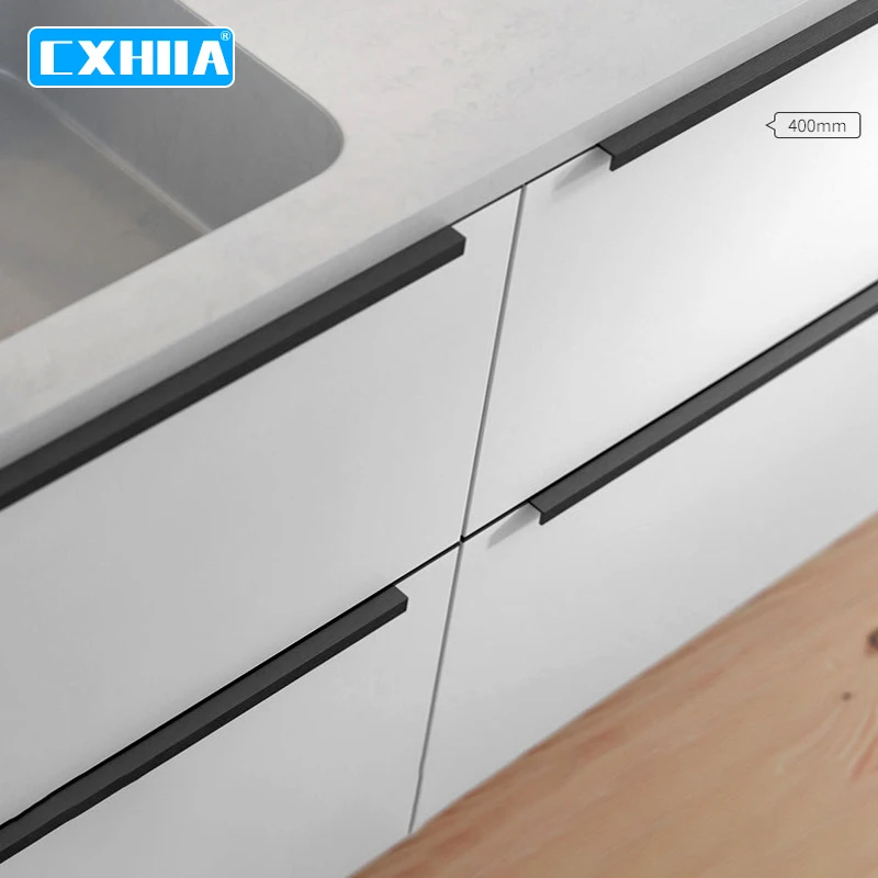 CXHIIA 긴 알루미늄 숨겨진 가구 옷장 서랍 당김 손잡이, 긴 은폐 가구 옷장 문 손잡이, 1000mm