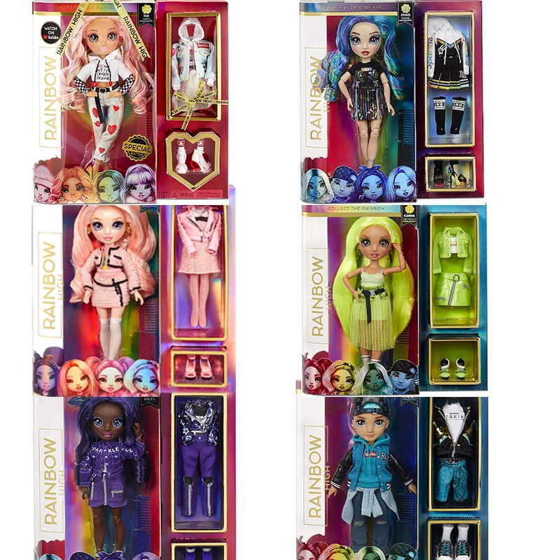 Original Rainbow High School MGA S2 Series Amaya Raine Big Sisters Kawaii Fashion Princess Doll Toy Movable Joint Children Gift sisters