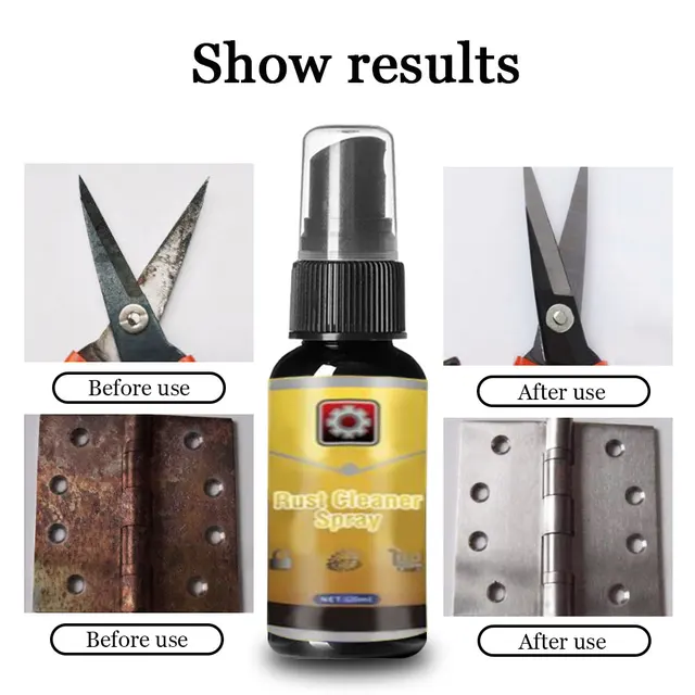30 Ml Erőteljes Rozsdatisztító Spray-Permetező, Univerzális Diszkuráló Permetező Autó Karbantartó Háztartási Tisztítószerek - Image 5