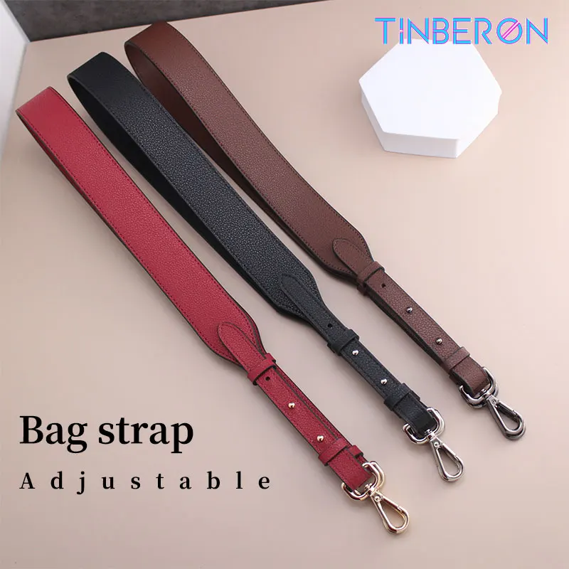 TINBERON Leather Shoulder Strap for Bag Adjustable Bag Strap for Crossbody Luxury Design Replacement Litchi Grain Handbag Straps