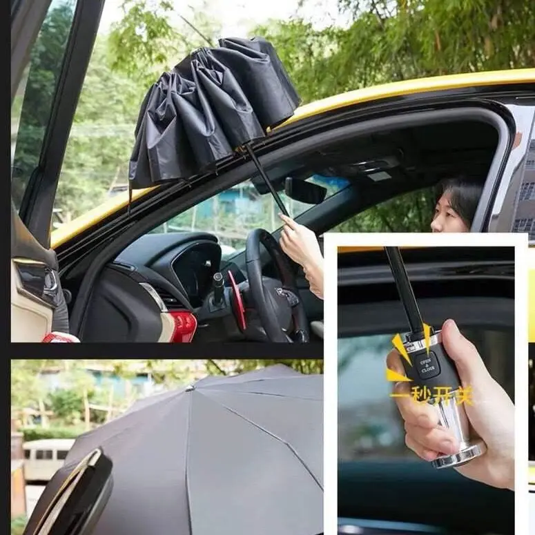 Fully Automatic UV 10 Bone Reverse Folding Umbrella For BYD ATTO 3 EV SEAL Dolphin EA1 Seagull Car Umbrella Parasol