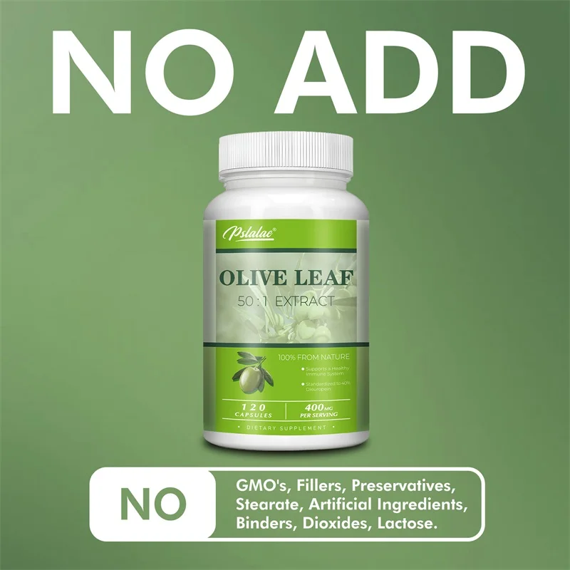 Olive Leaf Extracts Capsules 40% Oleuropein Supports Cardiovascular Health Immune Health Antioxidant