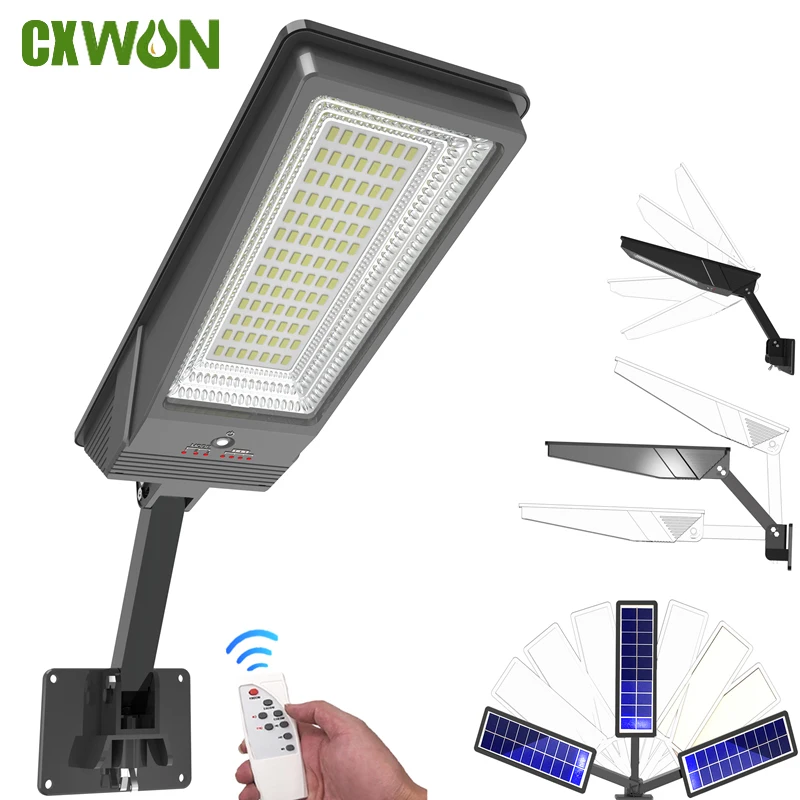 Solar Street Lights Outdoor High Power 5000mAh 96LED Solar Wall Lights 3 Modes Remote Timer Garden Solar Motion Sensor Lamp