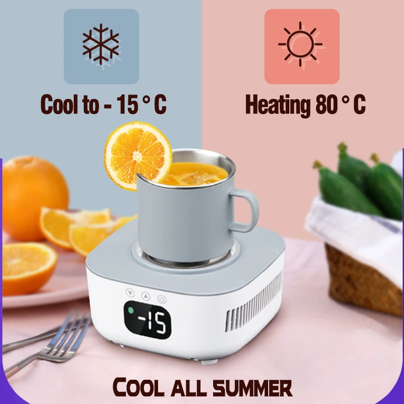 

Smart Hot And Cold Cup Drinks Holders Home Office Fast Refrigeration Heating Insulation Electric Cup Mini Refrigerator