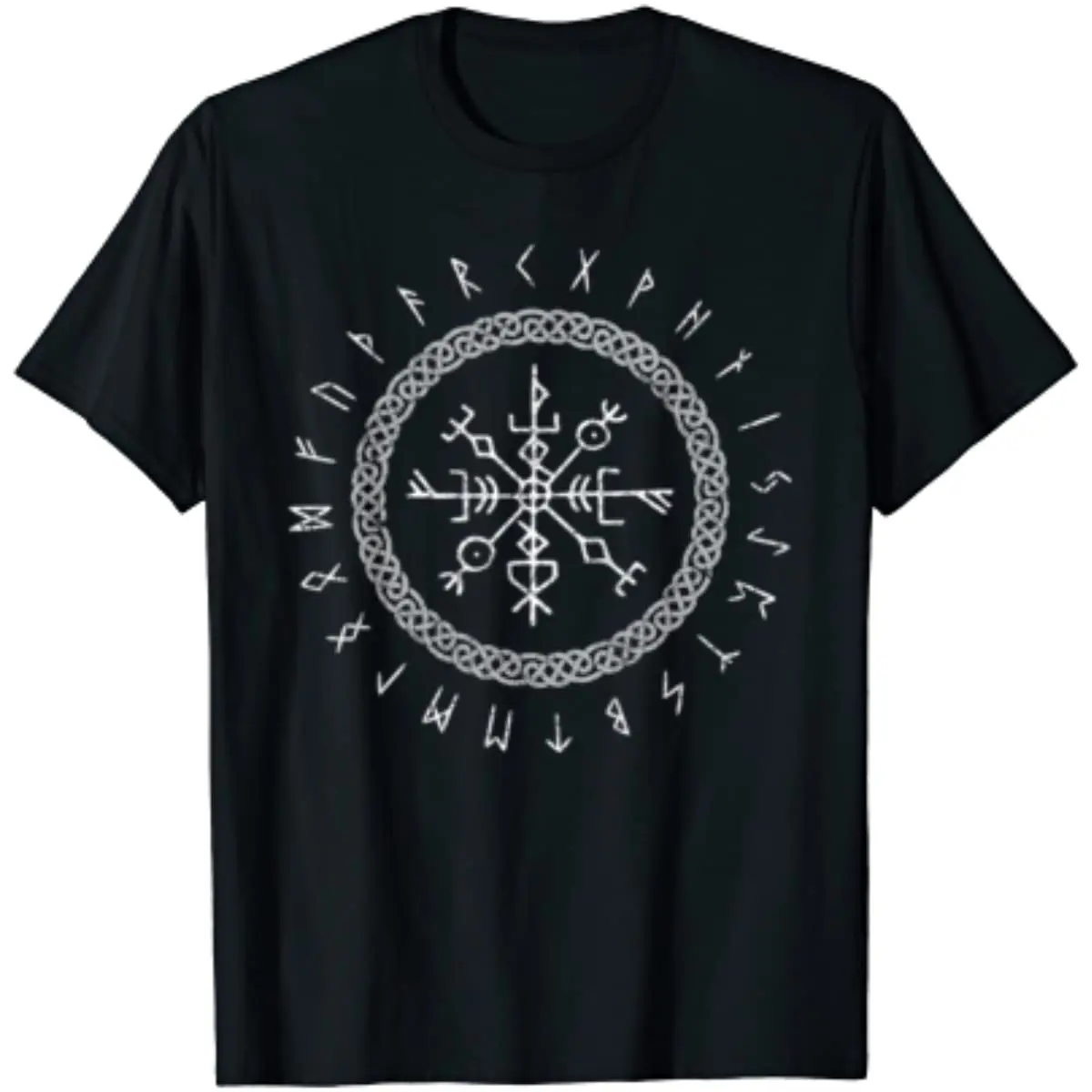

Vintage Viking Compass Symbol Vegvisir Rune T-Shirt 100% Cotton O-Neck Summer Short Sleeve Casual Mens T-shirt Size S-3XL