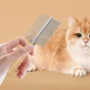 Cat Comb Stainless Steel Cat Brush Dog Hair Brush Wood Handle Pet Hair Remover Cats Comb Pet Grooming Cleaning Tools Accessories 4