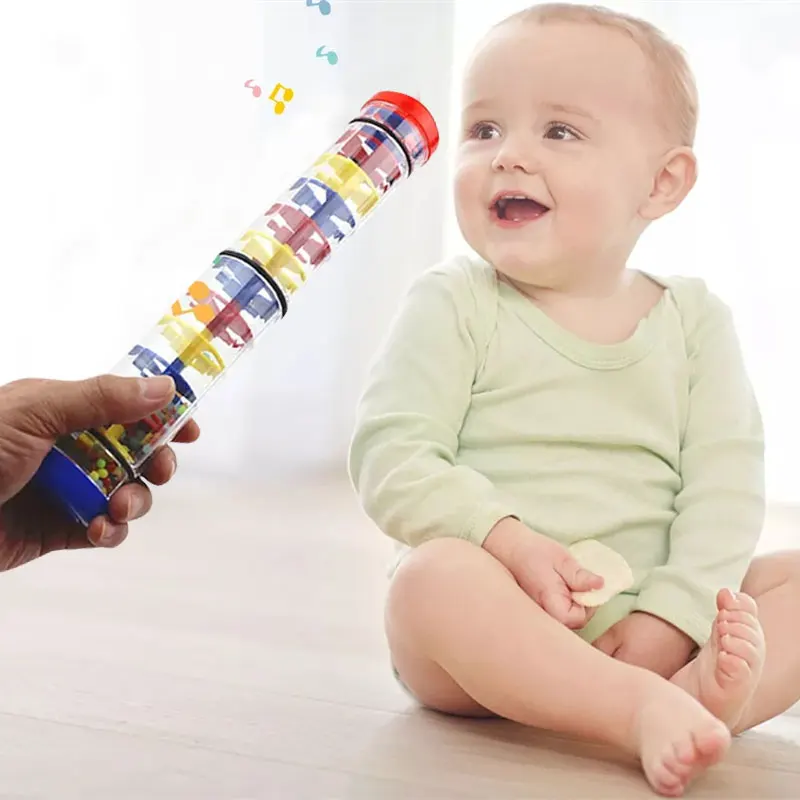 Rainmaker Rattle Rain Stick Bell Hand Shaking White Noise Perfect for Yoga Sound Therapy Anxiety Reduction Sleep Aid