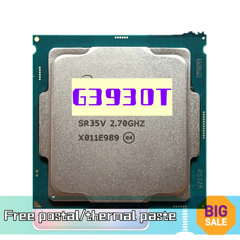 

Двухъядерный процессор Celeron G3930T, 2,7 ГГц, 35 Вт, LGA 1151