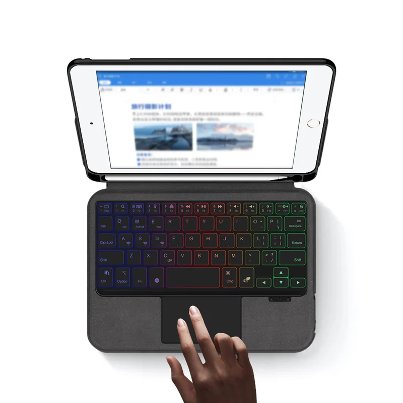 Backlit Keyboard Case para Ipad Teclado e Mouse Capa para Ipad Mini 5ª 4ª Geração 7.9 - Imagem 3
