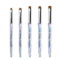 Professional Nail Art Brush with Chic Handle - Perfect for French Manicures & Clean-Up, Ideal for Salon or Home Use 1