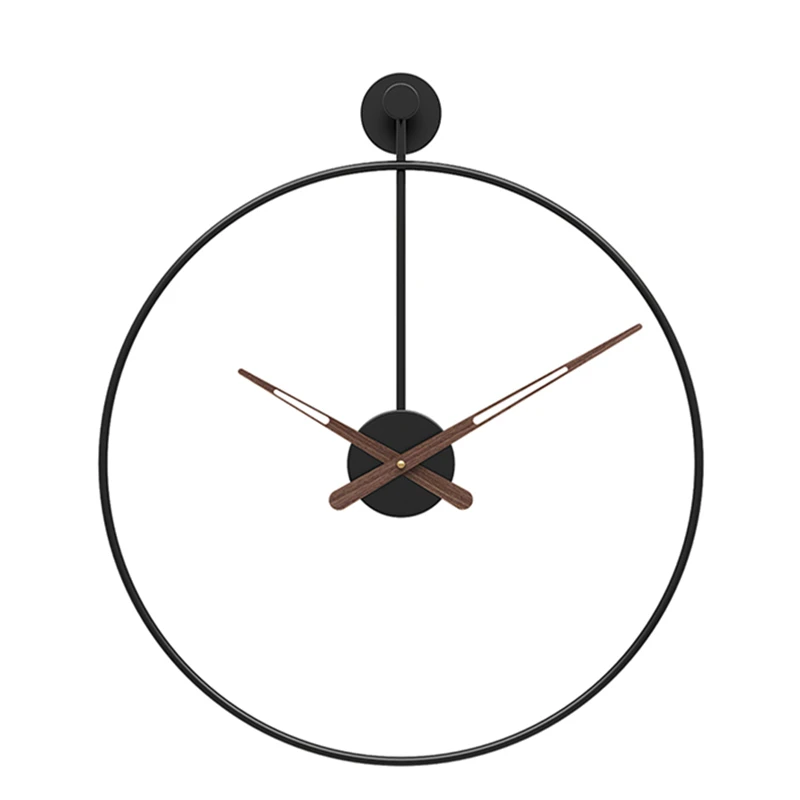 Large Round Metal Silent Wall Clock