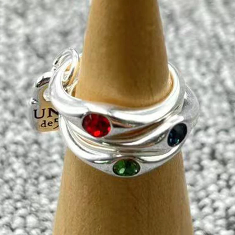 2023 New Unode50 Exquisite Fashion Galvanotecnica 925 Gemme Tricolore Regali Di Gioielli Per Le Vacanze Romantiche Da Donna