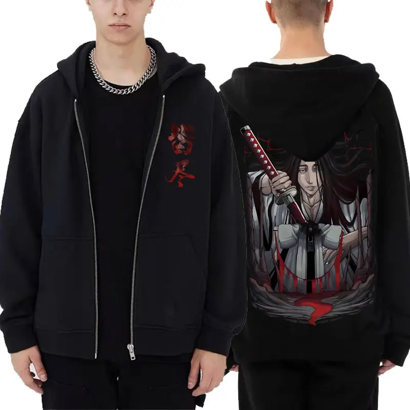 

Anime Bleach Minazuki Zipper Hoodie Men Women Fashion Zip Up Sweatshirt Male Manga Oversized Hoodies Unisex Oversized Streetwear