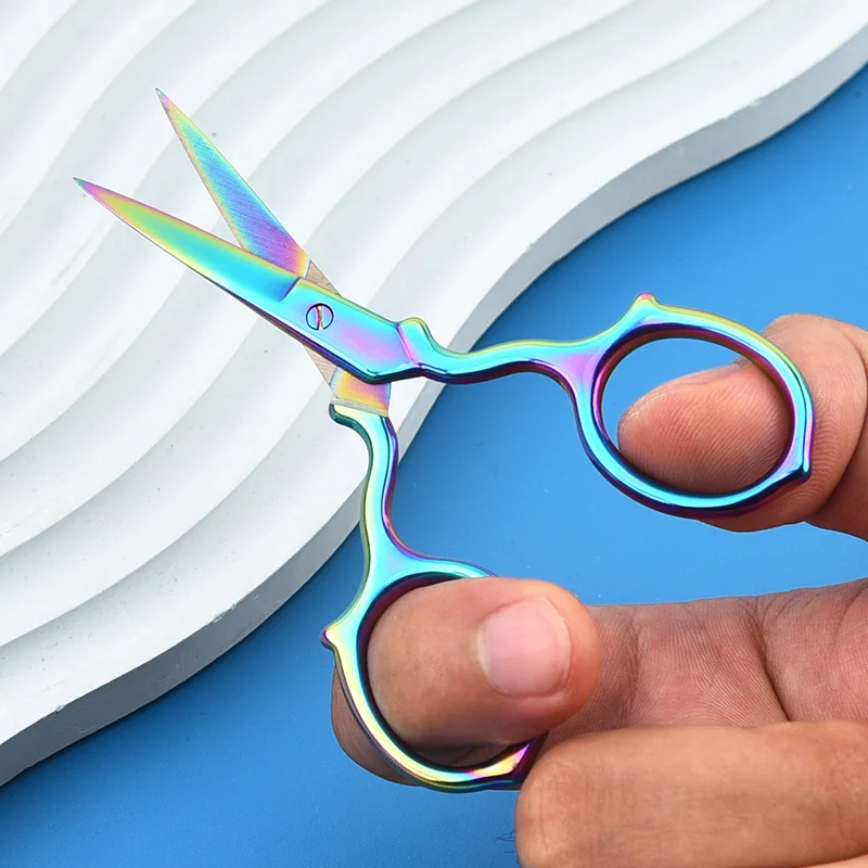 1pc Premium Stainless Steel Grooming Nose Scissors Facial Hair Scissors Eyebrow Trimming Pointed Scissor Straight Tip