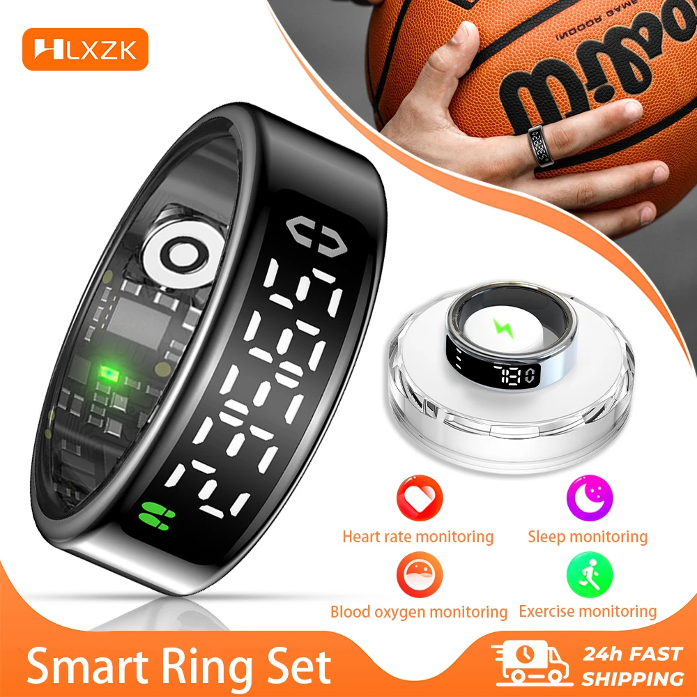 Waterproof LED Smart Ring for Men and Women with Heart Rate Monitoring