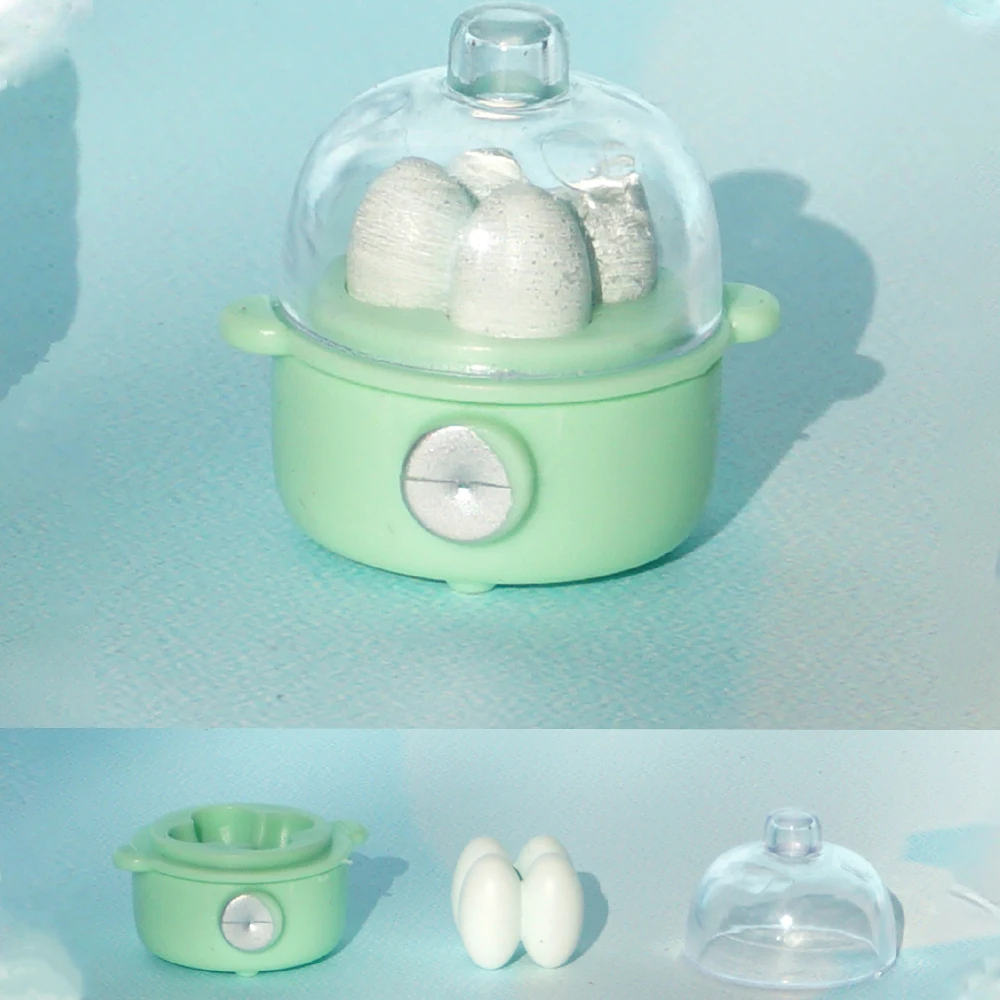 Cooking Set 1:12 Rice Cooker Kitchen Furniture Model Pretend Game Dollhouse Miniature  Scene Cake Toy Children Birthday Gift 3