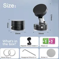 360° Rotatable Vacuum Magnetic Phone Holder Ultra-Strong Magnet Foldable Universal Car Holder for iPhone 16 15 14 13 12 Pro Max - Image 6