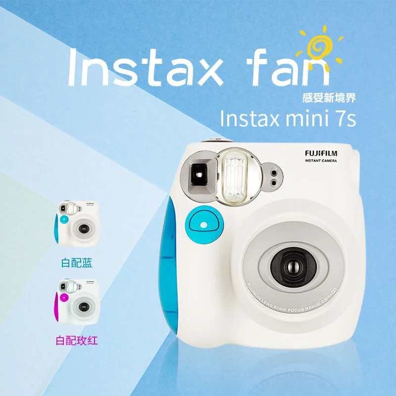 Regali Di Natale Fujifilm Instax Mini 7S Fotocamera Istantanea, Funziona Con Fuji Instax Mini Film Buona Scelta Autofocus Flash
