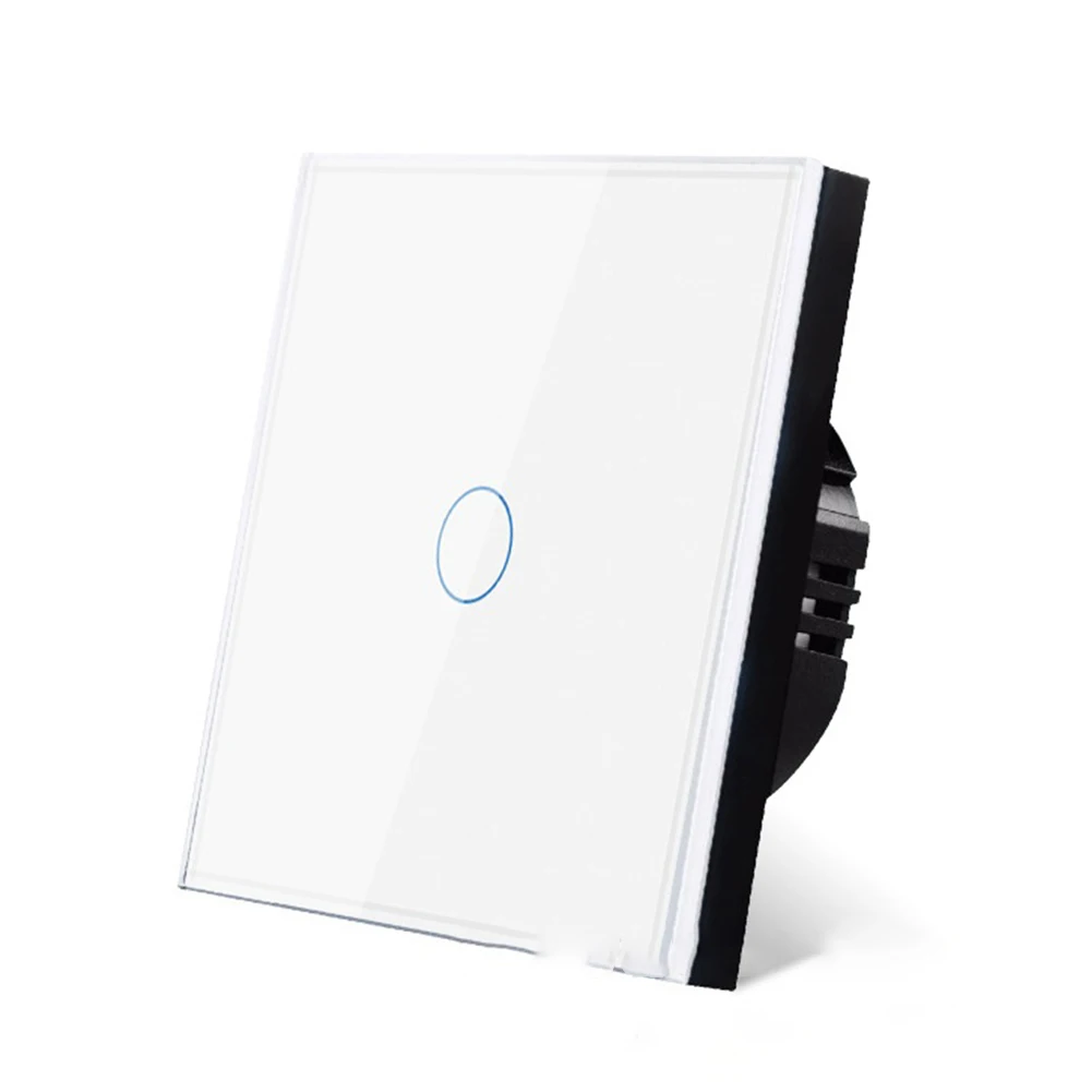 

Сенсорный телефон, переключатель, 1 клавиша, Великобритания, настенный стандартный переключатель, одножильный провод, гладкая стеклянная панель, дизайн для стандартных ламп