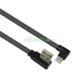 Flexible 90 - Degree USB to Type C Adapter Cable - 10cm (AMLE CMLE)