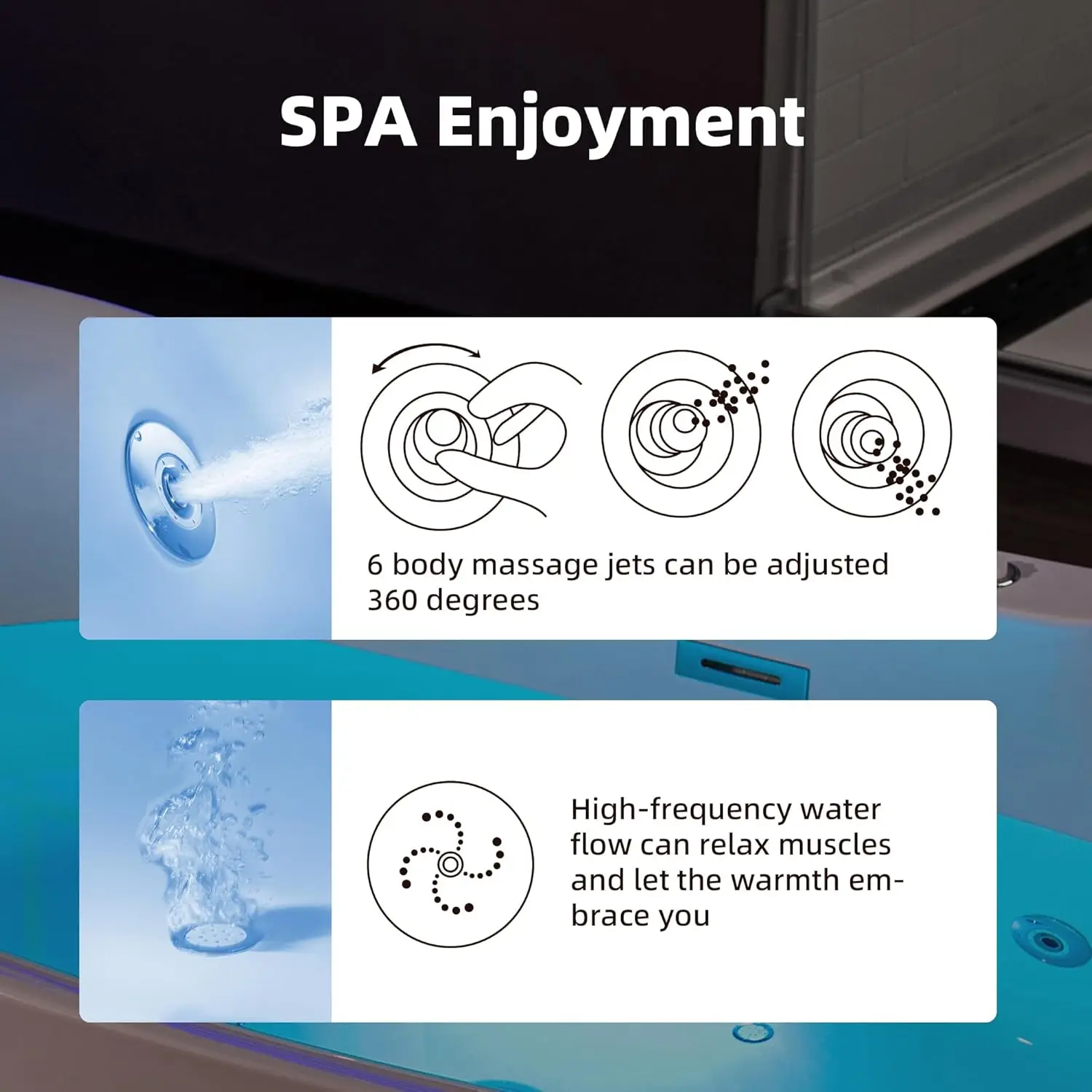 66-1/2" x 31-7/8" Whirlpool Water Jetted and Air Bubble Freestanding Heated Soaking Combination Bathtub BJ-200