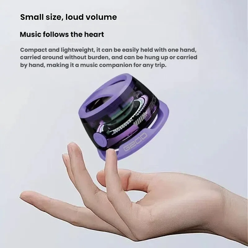 Portable Bluetooth HECATE G200 RGB Lighting Magnetic Speaker BT5.3 Mini Sound Box 7 Hours Playback Phone Holder_voghion.com