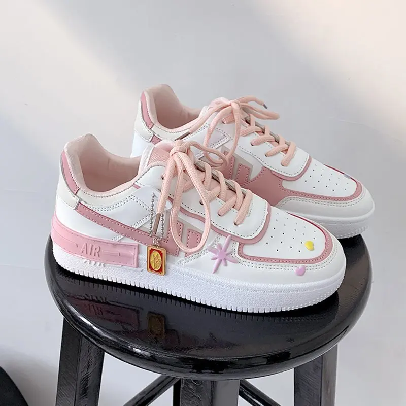 

Women Chunky Sneakers Platform 2021 Fashion Autumn Breathable Comfort tennis Feminino Sport Shoes White women Sneakers pink