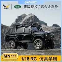 Hunk Man Exclusive MN Model 1:18 Tracked MN111 Kit Assembles RC Adult Pro 4WD SUV with Led Lights Metal Shell Diy RC Car 2