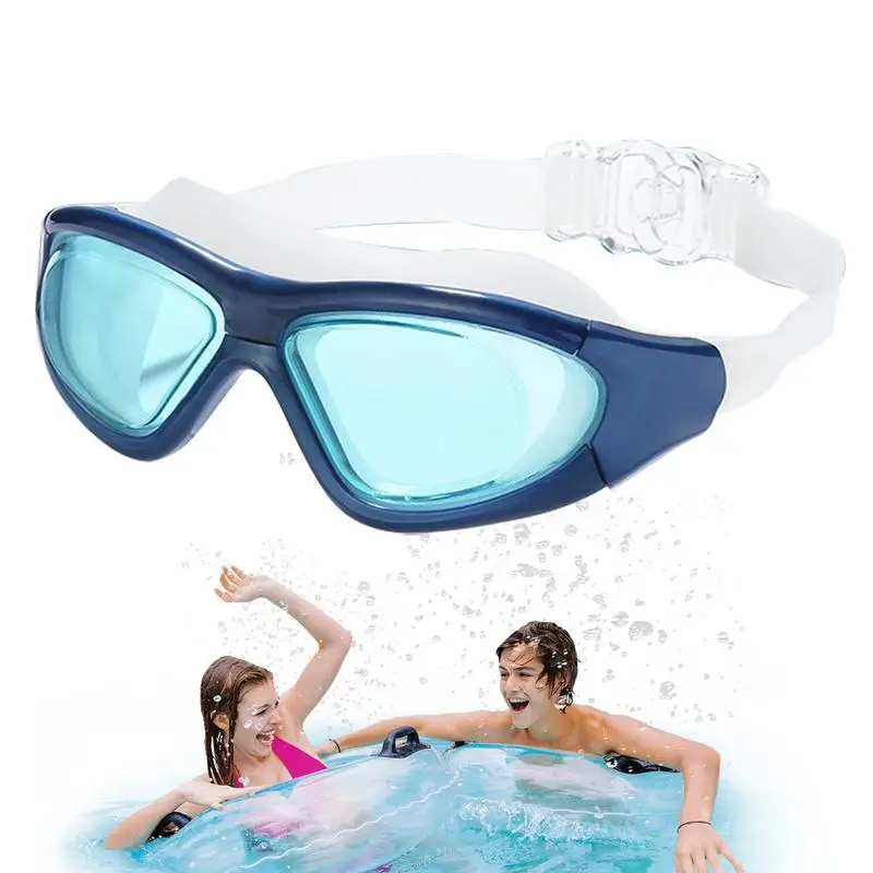 

Очки для плавания унисекс, очки для плавания с широким обзором, незапотевающие очки для плавания с УФ-защитой и без протекания для женщин, мужчин, взрослых, детей