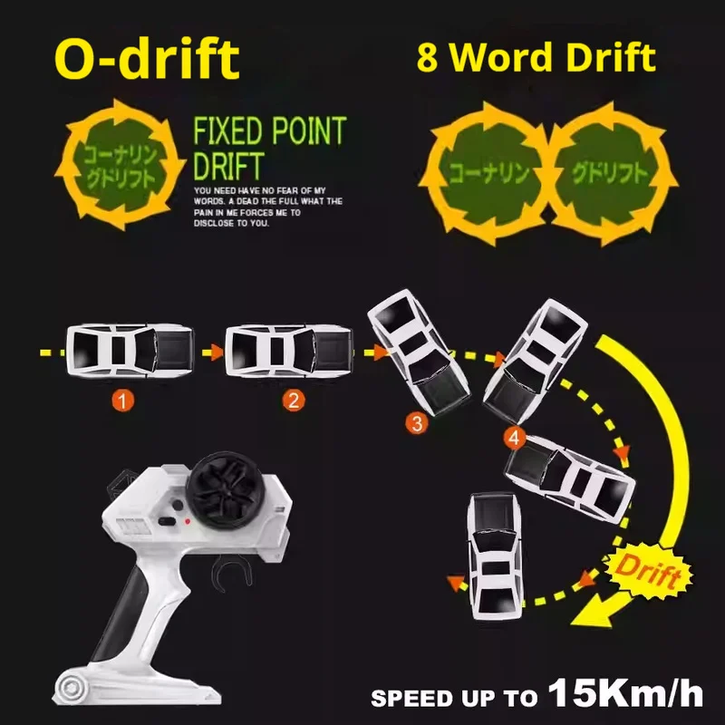 1/24 Scale Ae86 Electric Remote Control Car Variable Speed High Speed Equation Small Four-Wheel Drive Drifting Light Kids'S Toy 3