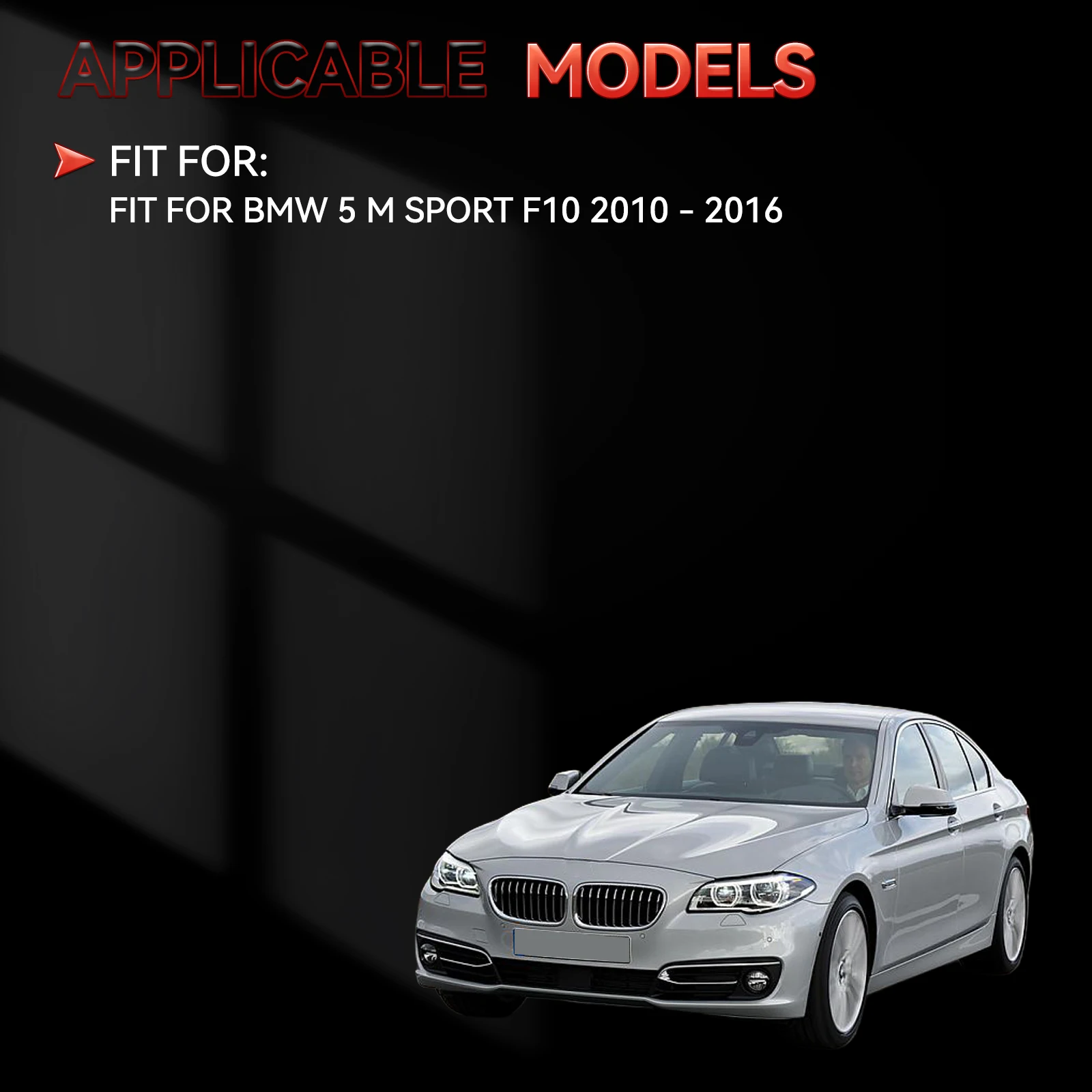 BMW 5 시리즈 F10 F18 M 스포츠 2010-2016용 후면 좌우 범퍼 반사등 커버 (63147842955 63147842956)