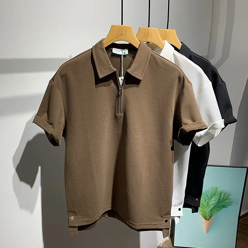 Men's Breathable Solid Color Lightweight Luxury Polo Shirt - Quick Dry, Comfortable & Fashionable Summer Essential